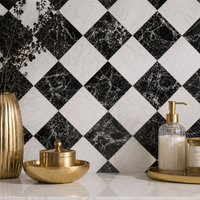 Elara Checkerboard Marble Tile