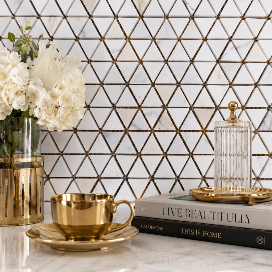 Calacatta Gold Aurellia Marble Mosaic