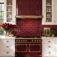 Garnet Meadow Marble Subway Tile
