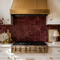 Garnet Meadow Marble Subway Tile