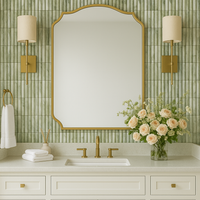 Mosaico in marmo scanalato Shangri La Jade