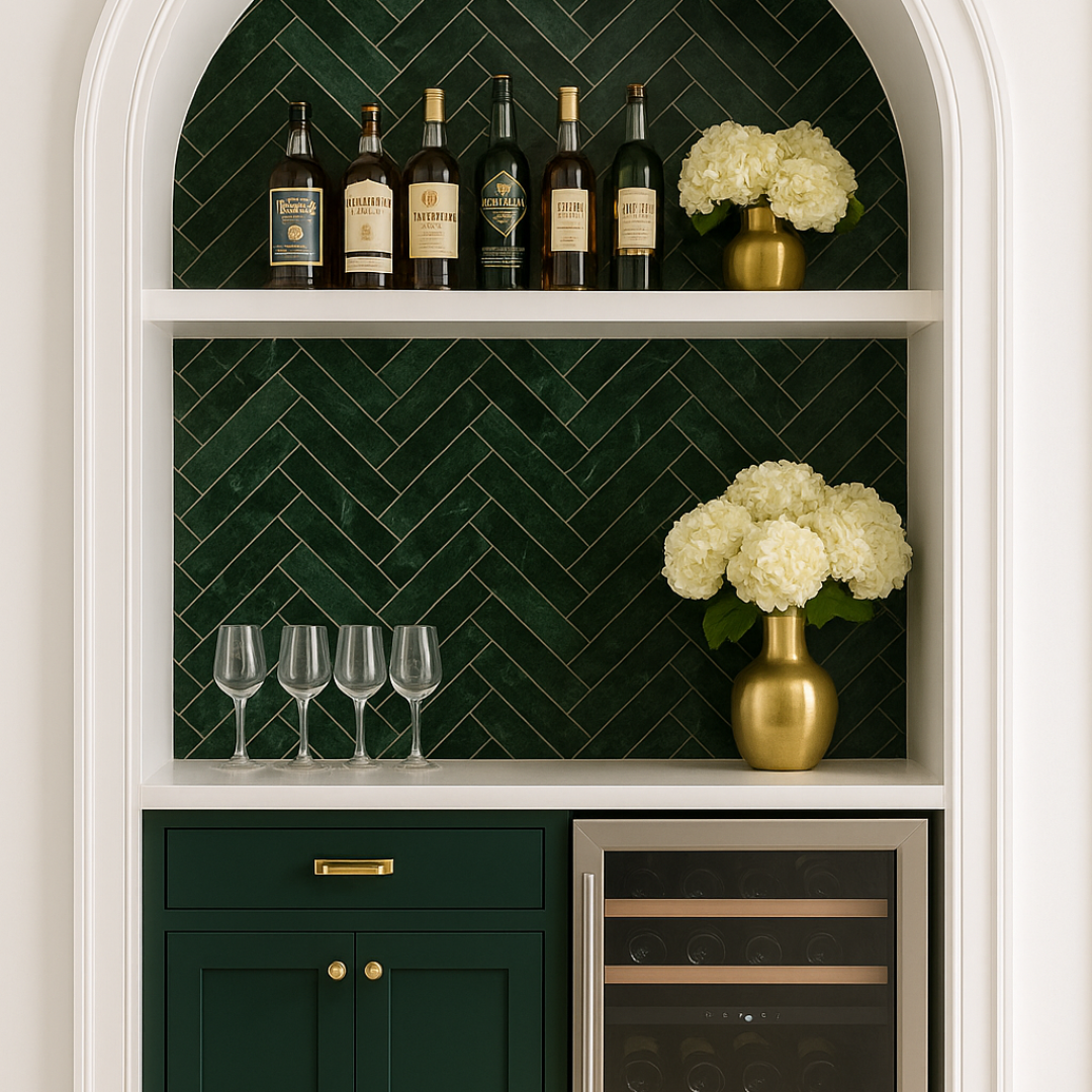 Viridan Meadow Green Marble Subway Tile