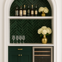 Viridan Meadow Green Marble Subway Tile