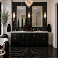 Obsidian Meadow Marble Subway Tile