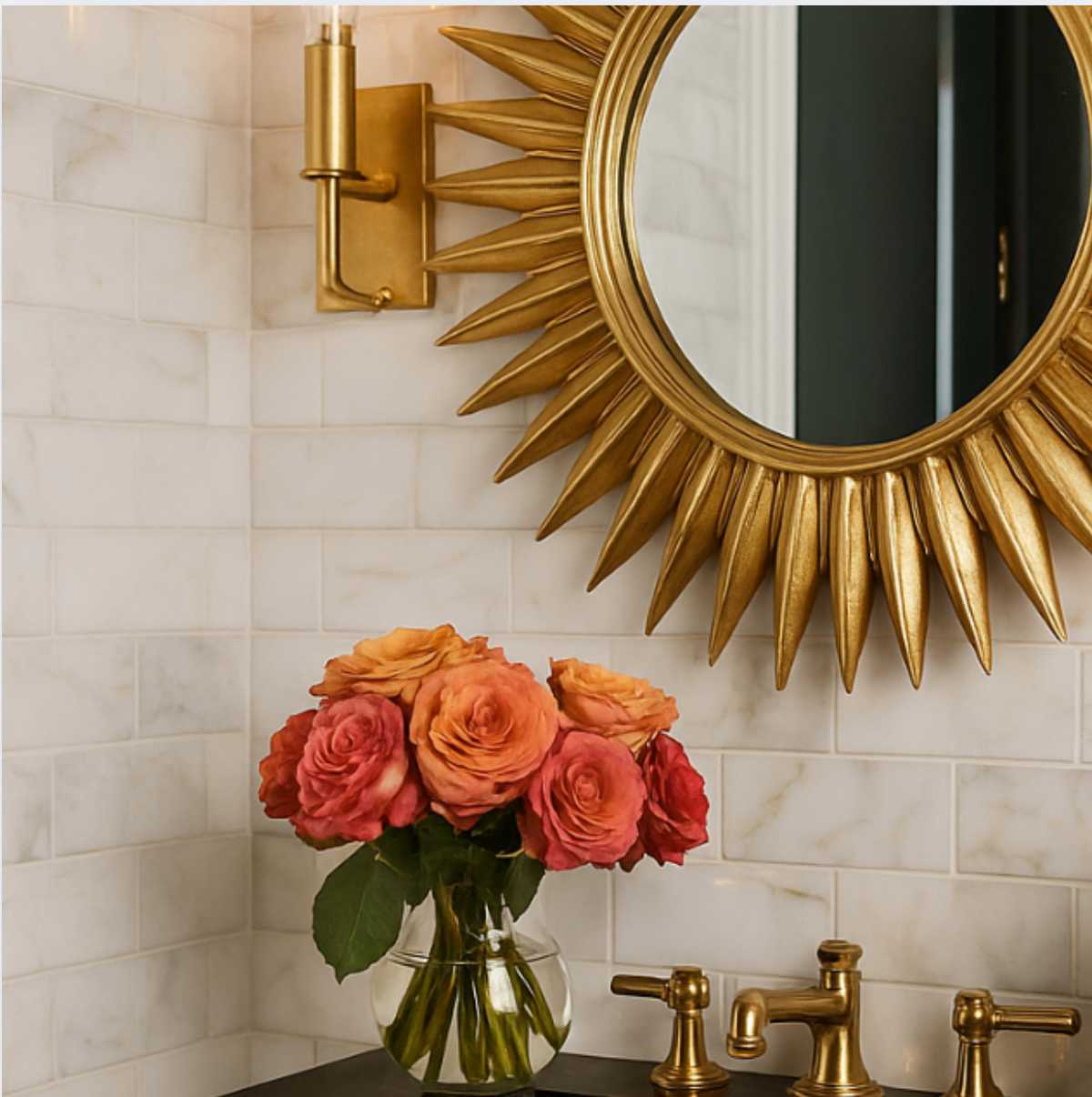 SAMPLE Elysian Calacatta Marble Subway Tile