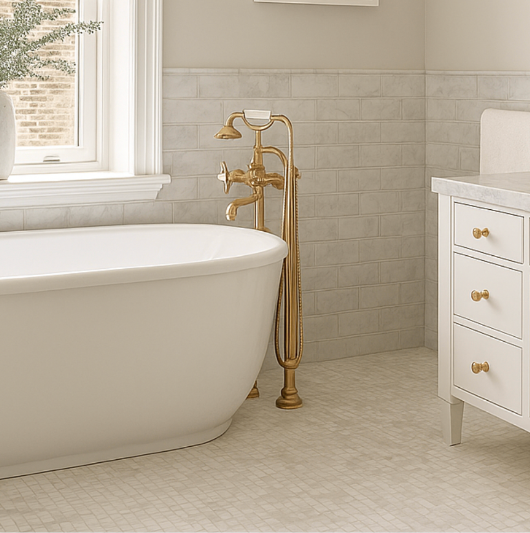 SAMPLE Venetian Bianco Carrara 1" x 1" Marble Mosaic