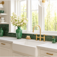 Viridan Meadow Green Marble Subway Tile
