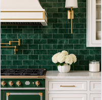 Viridan Meadow Green Marble Subway Tile