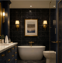Sample Obsidian Meadow Marble Subway Tile